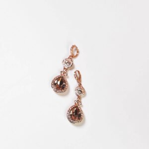 Vintage Two-Tier Crystal Dangle Wedding Earrings